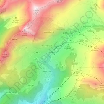 La Place topographic map, elevation, terrain
