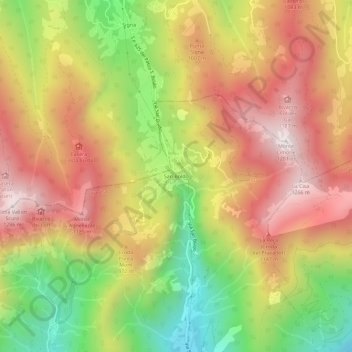 San Boldo topographic map, elevation, terrain