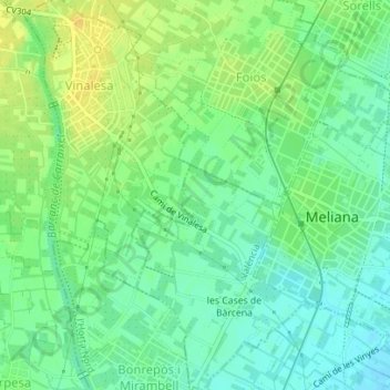 Macarella topographic map, elevation, terrain