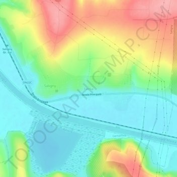 Făclia topographic map, elevation, terrain
