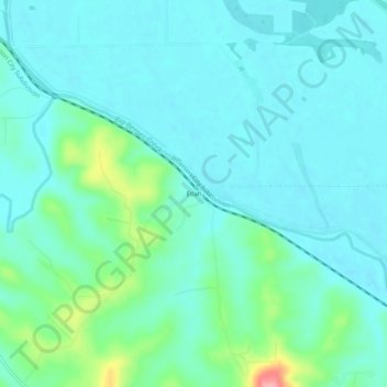 Etlah topographic map, elevation, terrain