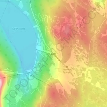 Gålå topographic map, elevation, terrain