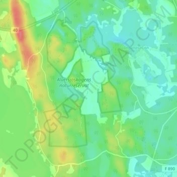 Alversjö topographic map, elevation, terrain