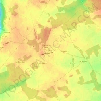 Rocheux topographic map, elevation, terrain