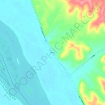 Mozier topographic map, elevation, terrain