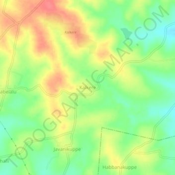 Kalkere topographic map, elevation, terrain