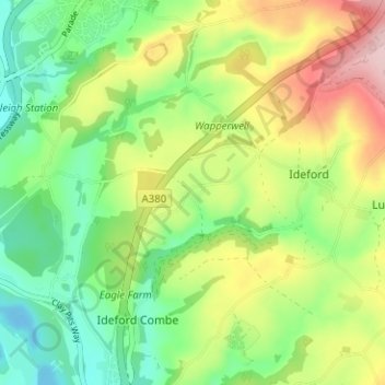 Olchard topographic map, elevation, terrain