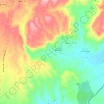 Cariatiz topographic map, elevation, terrain
