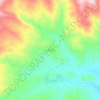 Kızlarkale topographic map, elevation, terrain