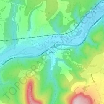 La Cude topographic map, elevation, terrain