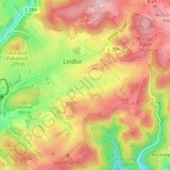 Bolzenbach topographic map, elevation, terrain