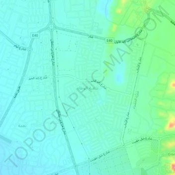 Shi'bat Al Wutah topographic map, elevation, terrain