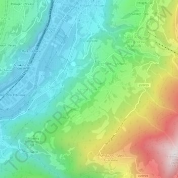 Cleran topographic map, elevation, terrain