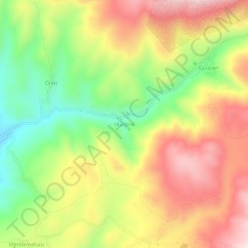 Uludere topographic map, elevation, terrain