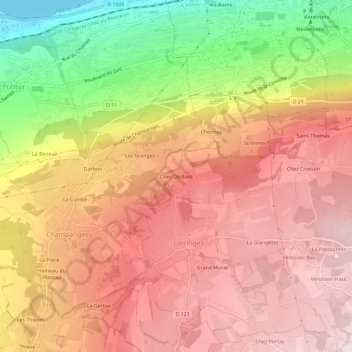 Chez Desbois topographic map, elevation, terrain