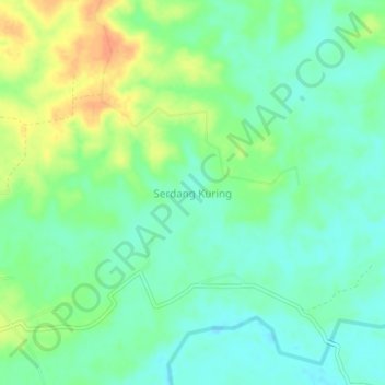 Serdang Kuring topographic map, elevation, terrain