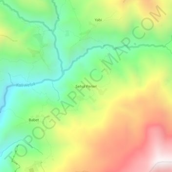Sehol Peniel topographic map, elevation, terrain