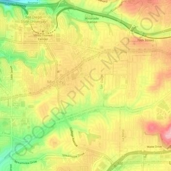 Rolando topographic map, elevation, terrain