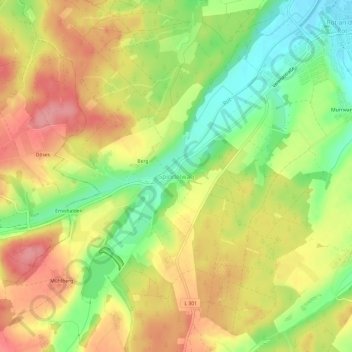 Spindelwag topographic map, elevation, terrain
