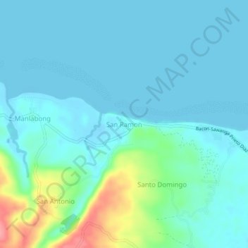 San Ramon topographic map, elevation, terrain