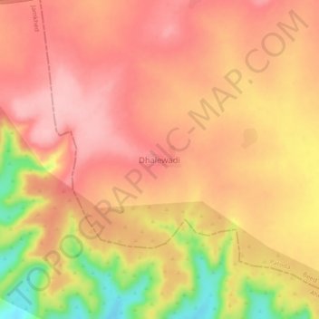 Dhalewadi topographic map, elevation, terrain