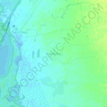 Puerto Rey topographic map, elevation, terrain