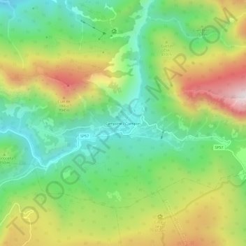 Campone / Cjampon topographic map, elevation, terrain