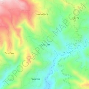 Chunazana topographic map, elevation, terrain