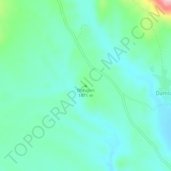 Orduyeri topographic map, elevation, terrain