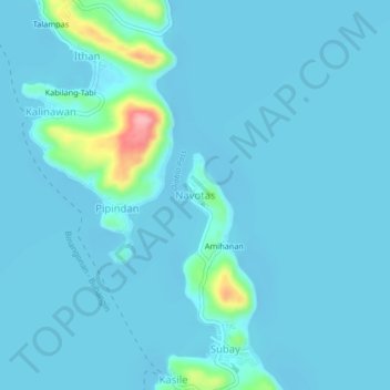 Navotas topographic map, elevation, terrain