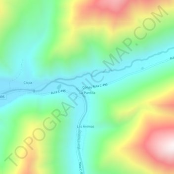 Conay topographic map, elevation, terrain