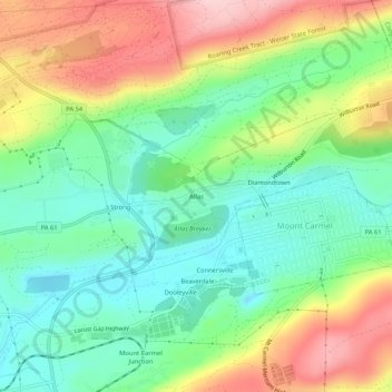 Atlas topographic map, elevation, terrain