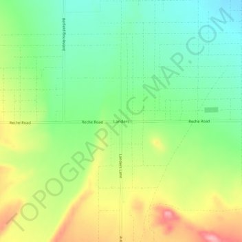 Landers topographic map, elevation, terrain