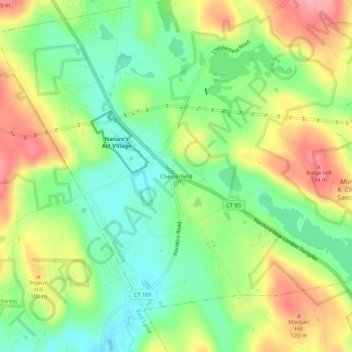 Chesterfield topographic map, elevation, terrain