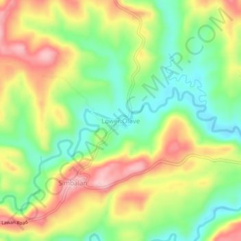 Lower Olave topographic map, elevation, terrain