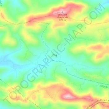 Teju topographic map, elevation, terrain