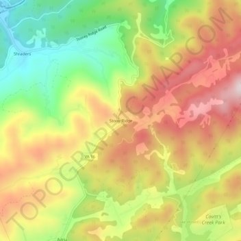Stony Ridge topographic map, elevation, terrain