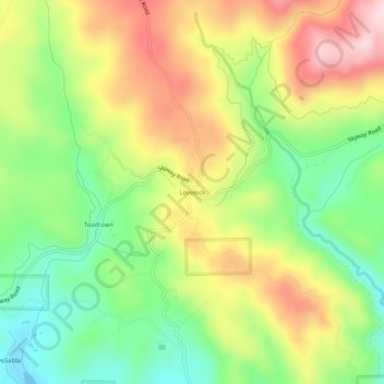 Lovelock topographic map, elevation, terrain