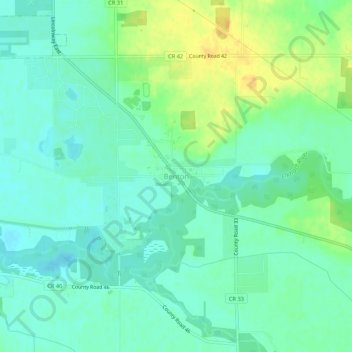 Benton topographic map, elevation, terrain