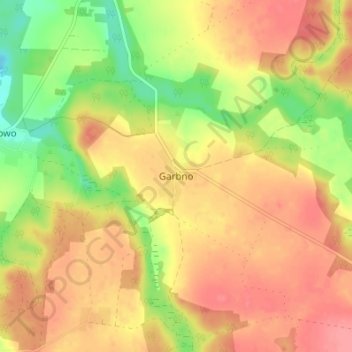 Garbno topographic map, elevation, terrain