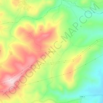 Bratla topographic map, elevation, terrain