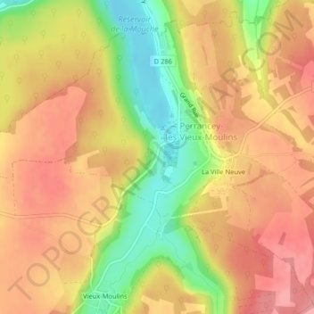 Le Champ Métret topographic map, elevation, terrain