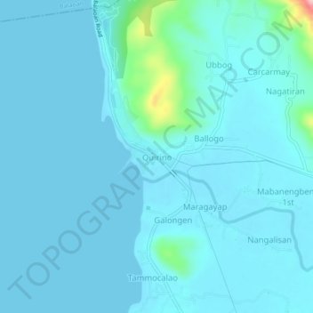 Quirino topographic map, elevation, terrain