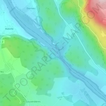 Saint-Alban topographic map, elevation, terrain