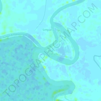 Abai topographic map, elevation, terrain