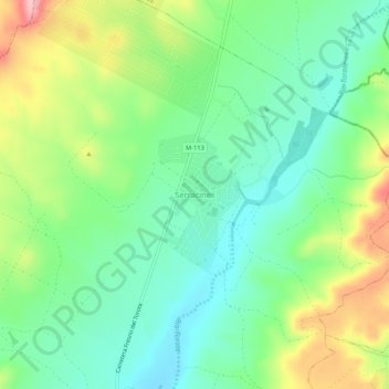 Serracines topographic map, elevation, terrain