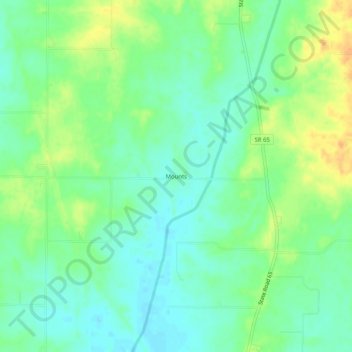 Mounts topographic map, elevation, terrain