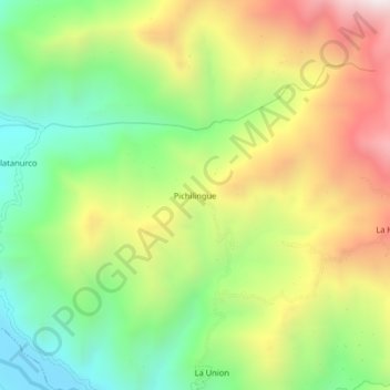 Pichilingue topographic map, elevation, terrain