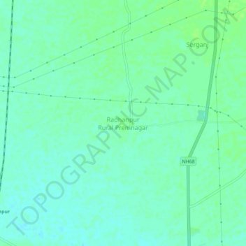 Radhanpur Rural Premnagar topographic map, elevation, terrain
