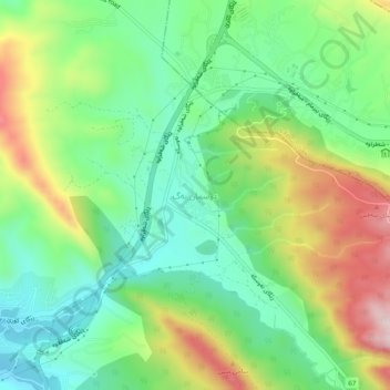 Othman Bak topographic map, elevation, terrain